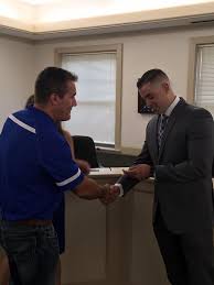 Congratulations to our newest officer, Andrew Phillips, who was born and  raised right here in Londonderry. Officer Phillips previously served with  the Sanborton Police Department and will start his field training next