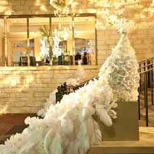 White Peacock Feather Decor Peacock Feather Decor Peacock Wedding Inspiration Feather Decor