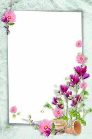 Pin By Arzu Beyaz On Scrapbook Fikirleri Page Borders Design Flower Frame Floral Border Design