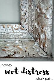 I did not use primer, you don't have to with chalk paint. Wet Distressing With Annie Sloan Chalk Paint Distressed Painting Painted Furniture Painting