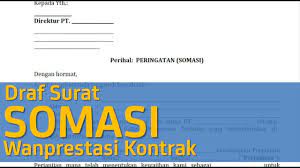 Surat kuasa hak asuh anak. Contoh Surat Somasi