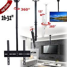 If there is looseness, tighten the fasteners. 26 32 Black Ceiling Tv Wall Mount Full Motion Bracket Led Lcd Walmart Com Walmart Com