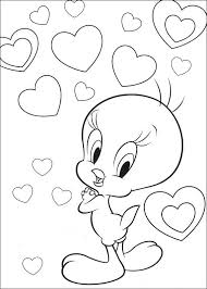 Cute Tweety Bird Coloring Pages Bird Coloring Pages Love Coloring Pages Disney Coloring Pages