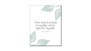 Print version (pdf) this month's featured fun and games. Psalm 119 105 Printable Wall Art My Printable Faith