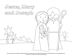 Holy Family Coloring Page From Www Happysaints Com Family Coloring Pages Family Coloring Catholic Kids Crafts