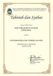 Saiz bilik kaunseling sebesar 1 kelas. Sijil Pelajar Cemerlang Spm Nur Atikah Jauhari