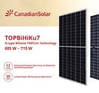 700Modul Bifacial Tipe N Panel Surya Kanada W 685W-715W