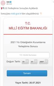 Merakla beklenen sonuçlar meb'in internet sayfasında yer alacak. Lgs Yerlestirme Sonuclari Aciklandi