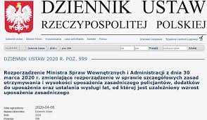 Ogłoszone są w nim zarządzenia prezydenta, prezesa rady ministrów. Rozporzadzenie Mswia W Sprawie Podwyzek Zostalo Opublikowane W Dzienniku Ustaw Niezalezny Samorzadny Zwiazek Zawodowy Policjantow