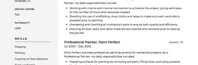 commercial painter resume & guide [+12