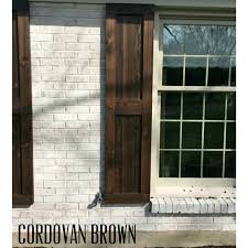 Wood Shutters Stained Exterior Cedar Shutters 16 5 Wide Shutters Exterior Brick Exterior House Wood Shutters Exterior