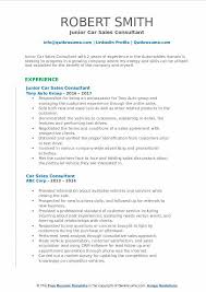 Feel free to revise this job description to meet your specific job duties and job requirements. Car Sales Consultant Resume Samples Qwikresume