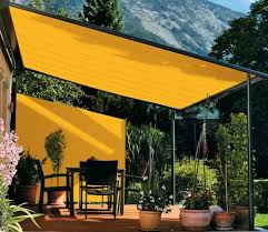 Jetzt im shop den besten sonnenschutz finden. Sonnensegel Fur Terrasse Gelb Grell Stoff Patio Shade Shade Sails Patio Canopy Outdoor
