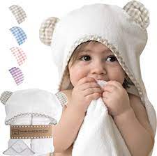 Amazon Com Premium Organic Baby Bath Towel And Washcloth Set Our Soft Baby Towels And Washcloths Are Luxury Baby Bath Essentials Baby Registry Search Baby Hooded Towel Girl Boy