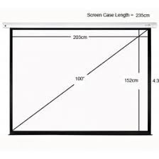At that large size, though, the considerably higher light output for the epson, as well as its larger lens, would likely serve you best. Sapphire Electric 203x152 Projector Screen 4 3 100 Sews200rbv Atr