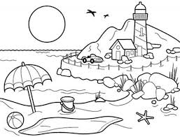 Keep your kids busy doing something fun and creative by printing out free coloring pages. Get This Free Beach Coloring Pages F5w4w