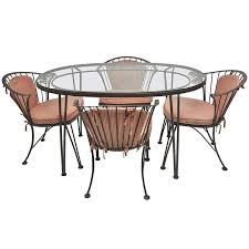 1stdibs Woodard Pinecrest Wrought Iron Dining Table And 4 Chairs Antique Dining Room Sets Dining Room Sets Wrought Iron Dining Table