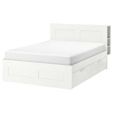 Hemnes Struttura Letto Divano 3 Cassetti Bianco 80x200 Cm Ikea It Bed Frame With Storage Headboard Storage Brimnes Bed