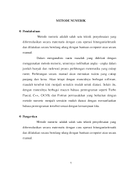 Selain itu, modul praktikum belum dibuat di fakultas sains dan matematika dimana pembelajaran dengan menggunakan praktikum komputer. Pdf Metode Numerik Muhammad Faizin Academia Edu