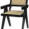 The lightweight chairs feature a curved back, comfortable rattan seat and integrated arms. 1