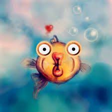 Image Result For Cartoon Fishes Kissing Fish Drawings Cartoon Fish Fish Art
