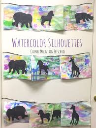 Watercolor Silhouettes Carmel Mountain Preschool Zoo Animal Art Jungle Animal Art Zoo Animal Activities