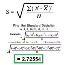 I have several values of a function at different x points. Calculate Std Dev