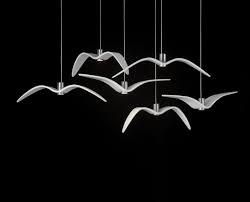 If the fixture is placed too directly overhead, you will have harsh shadows down the painting. Night Birds Design By Boris Klimek For Brokis Light Black Interior White Night Birds Artistic Lighting Glass Lighting Track Lighting Fixtures