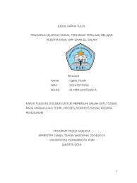 Maybe you would like to learn more about one of these? Contoh Judul Karya Ilmiah Sosial Mosaicone
