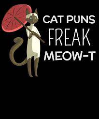 See more ideas about cat art, cats, cat drawing. Cat Puns Freak Meow T Funny Cat Pun Digital Art By Dogboo