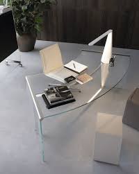 Crystal Office Desk President Senior Junior Gallotti Radice Curved Desk Glass Desk Office Office Furniture Design