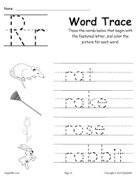 A contest of speed · raccoon: Letter R Words Alphabet Tracing Worksheet Supplyme