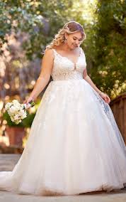Js collections soutache mesh midi dress (plus size) $300.00 (1) new markdown. Plus Size Lace And Tulle A Line Gown With Scoop Back