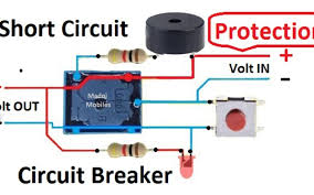 The point where those electrons enter an electrical circuit is called the source of electrons. Short Circuit Protection Or Circuit Breaker Albrtech Circuit Diagram Electronic Circuit Projects Circuit