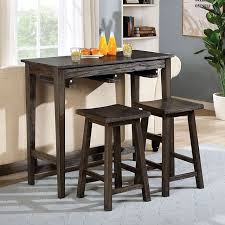 100m consumers helped this year. Cm3475gy Pt 3pk 3 Pc Gracie Oaks Elinor Gray Finish Wood Counter Height Breakfast Bistro Table