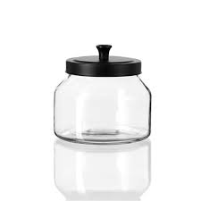 Cosmo Glass Jar With Black Lid 3l