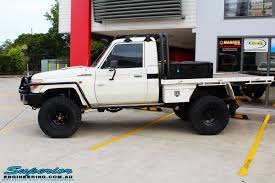 This boss built 79 series is setup for some serious touring! Toyota 79 Series Landcruiser Single Cab White 126855 Superior Customer Vehicles Land Cruiser Landcruiser Ute Land Cruiser 70 Series