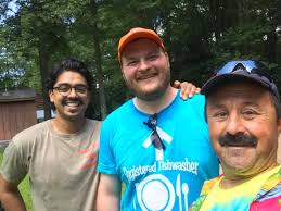 Zahid Ahmed with his wife and son