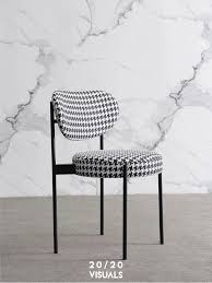 Houndstooth Dining Chair Dining Chairs Metal Frame Chair Chair