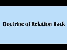 And (3) refer to the same instrumentality, as the. Doctrine Of Relation Back Youtube