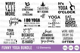Download Funny Yoga Bundle Graphic By Cutfilesgallery Creative Fabrica PSD Mockup Templates