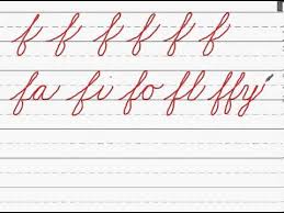 How to write the f in cursive. Handwriting Lowercase Cursive F And B Youtube