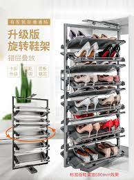 The rotating shoe rack with 52 closet shoe shelves: Customized 360 Degree Rotating Shoe Rack Household Multi Layer Adjustable Adjustable Space Saving Shoe Cabinet Storage Swivel Plates Aliexpress