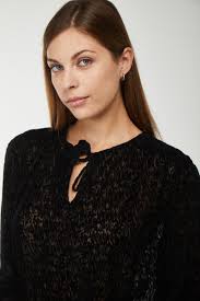 LIU JO Schwarz Samtbluse