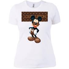 louis vuitton stripe mickey womens t shirt in 2019