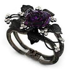 Vintage Goth Purple Rose Ring Gothic Jewelry Goth Jewelry Fantasy Jewelry