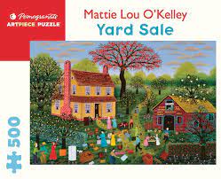 Shop puzzledly's 500 piece jigsaw puzzle collection today! Mattie Lou O Kelley Yard Sale 500 Piece Jigsaw Puzzle
