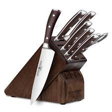 Aug 12, 2020 · there are two major areas where the knives themselves differ. Wusthof Ikon Blackwood Knife Block Set 8 Piece Walnut Cutlery And More