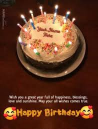 Make romantic and special birthday greetings from here. Birthday Cakes With Name And Photo For All Relations