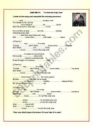 The following month and peaked at number two there. Sam Smith I M Not The Only One Esl Worksheet By Argteacher